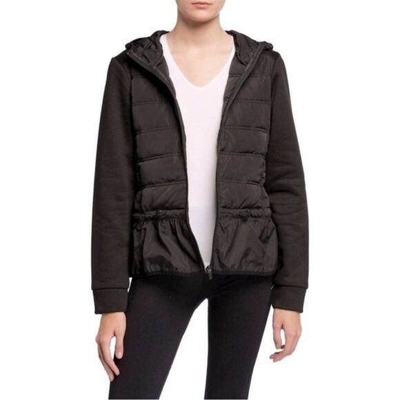 BCBGMaxAzria Black Quilted Zip Front Jacket size M. - Picture 2 of 9